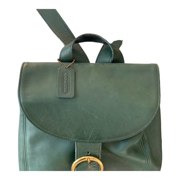 Coach Bags Vintage Coach Green Genuine Leather Backpack Classic